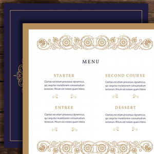 Elegante Speisekarte