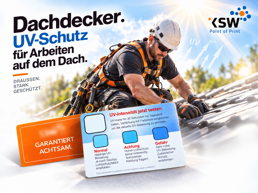 Dachdecker Uv Schutz Karte Sonne Intensitaet Druckerei