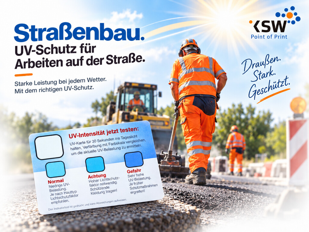 Strassenbau Uv Karte Schutz Sonne Intensitaet Druckerei Lettershop
